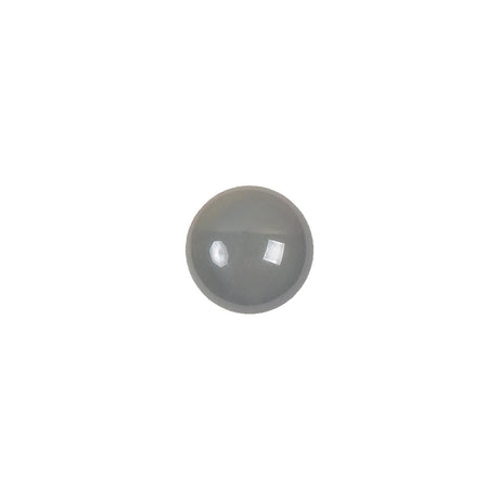 European Dark Gray Half Domed Self Back Glass Button - 16L/10mm