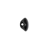 European Black Self Back Glass Button - 18L/11.5mm