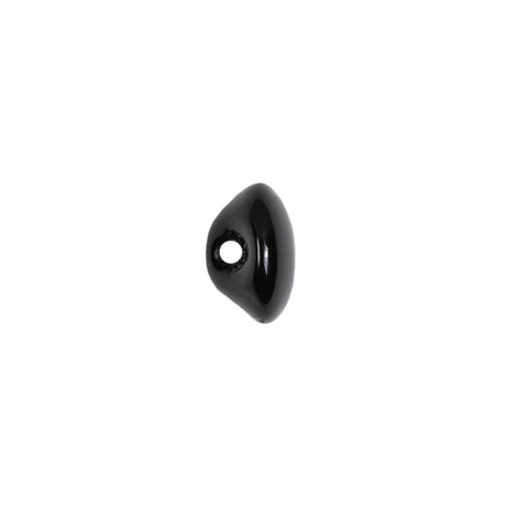 European Black Self Back Glass Button - 18L/11.5mm