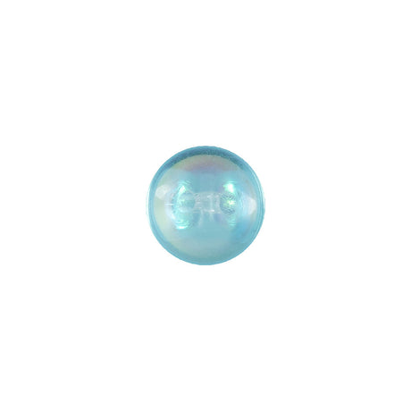 European AB Blue Self Back Glass Button - 18L/11.5mm
