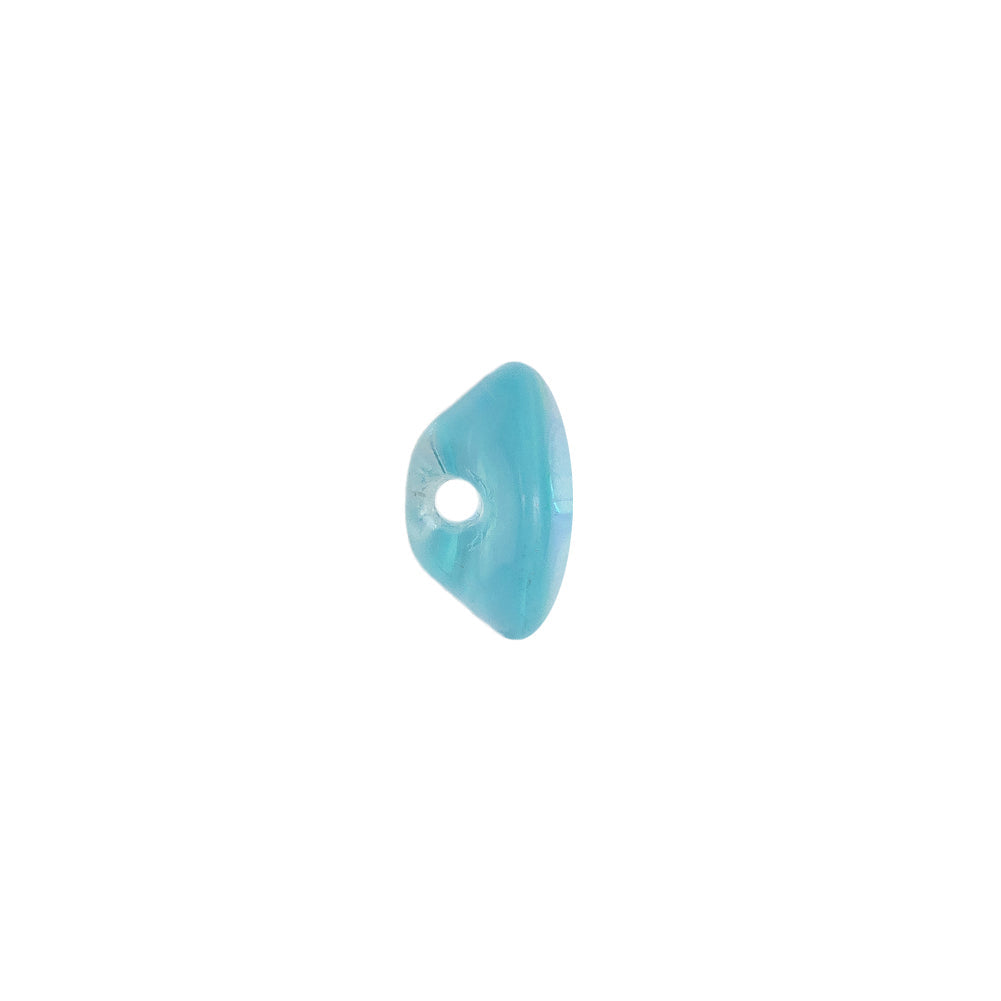 European AB Blue Self Back Glass Button - 18L/11.5mm