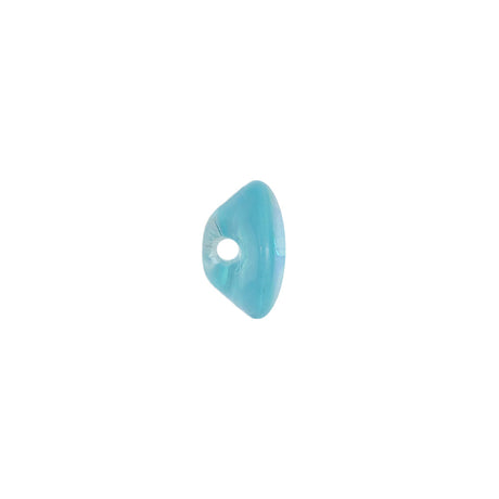 European AB Blue Self Back Glass Button - 18L/11.5mm