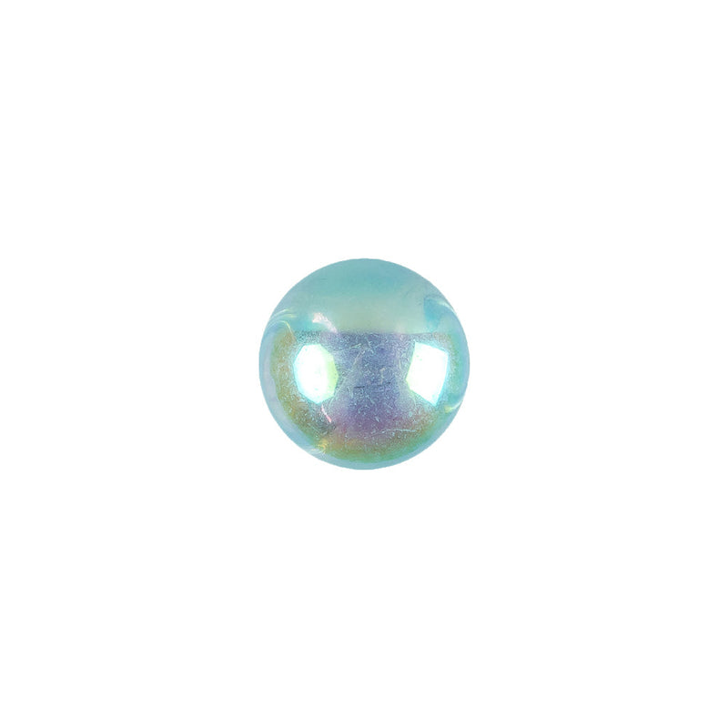 European AB Blue Self Back Glass Button - 18L/11.5mm