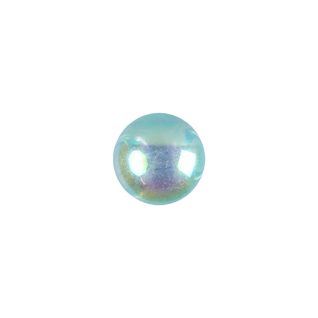 European AB Blue Self Back Glass Button - 18L/11.5mm