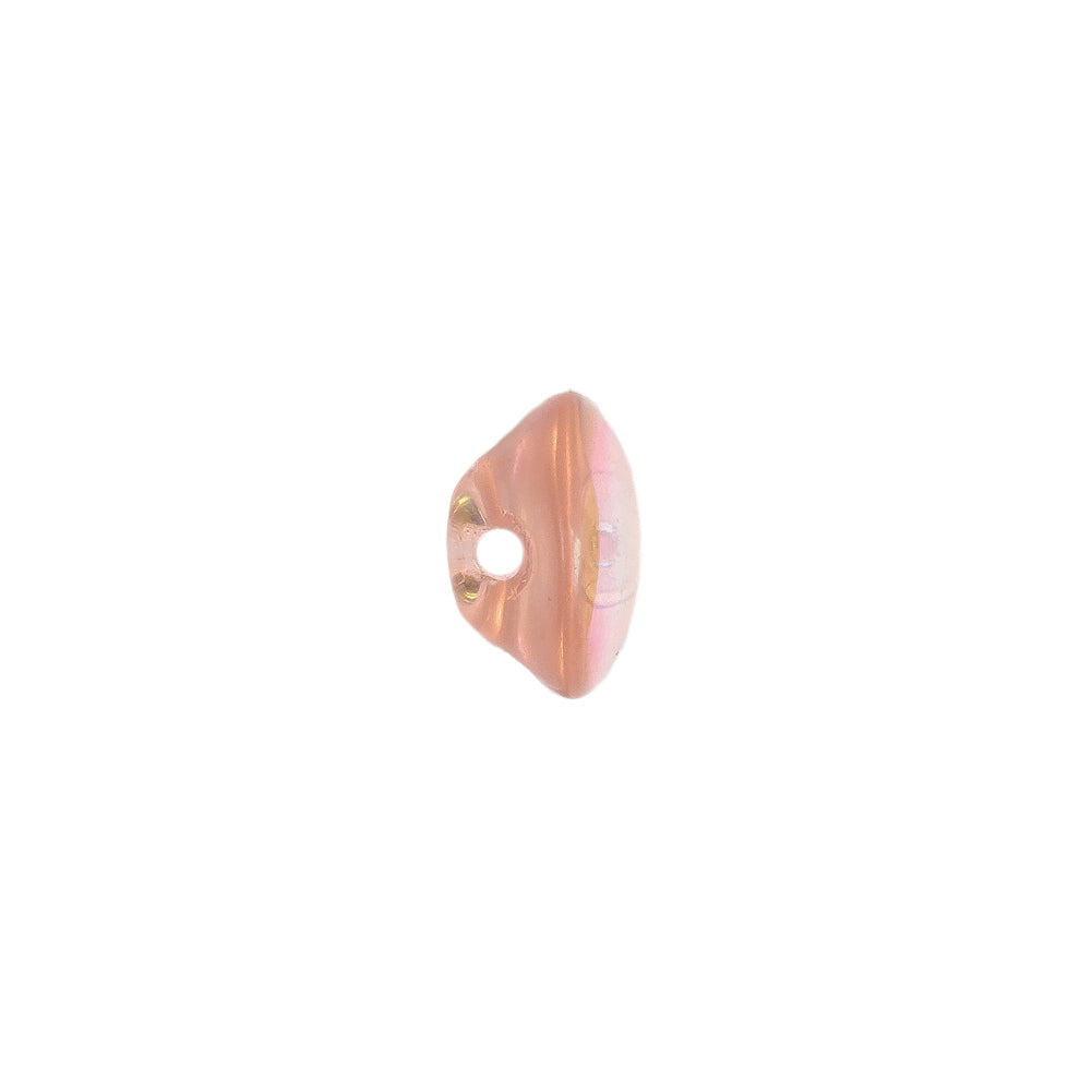 European AB Pink Self Back Glass Button - 18L/11.5mm