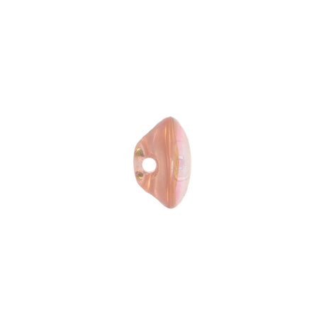European AB Pink Self Back Glass Button - 18L/11.5mm