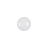 European White Self Back Glass Button - 18L/11.5mm