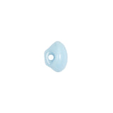 European Baby Blue Self Back Glass Button - 18L/11.5mm