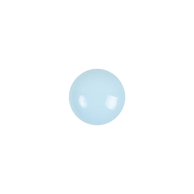 European Baby Blue Self Back Glass Button - 18L/11.5mm