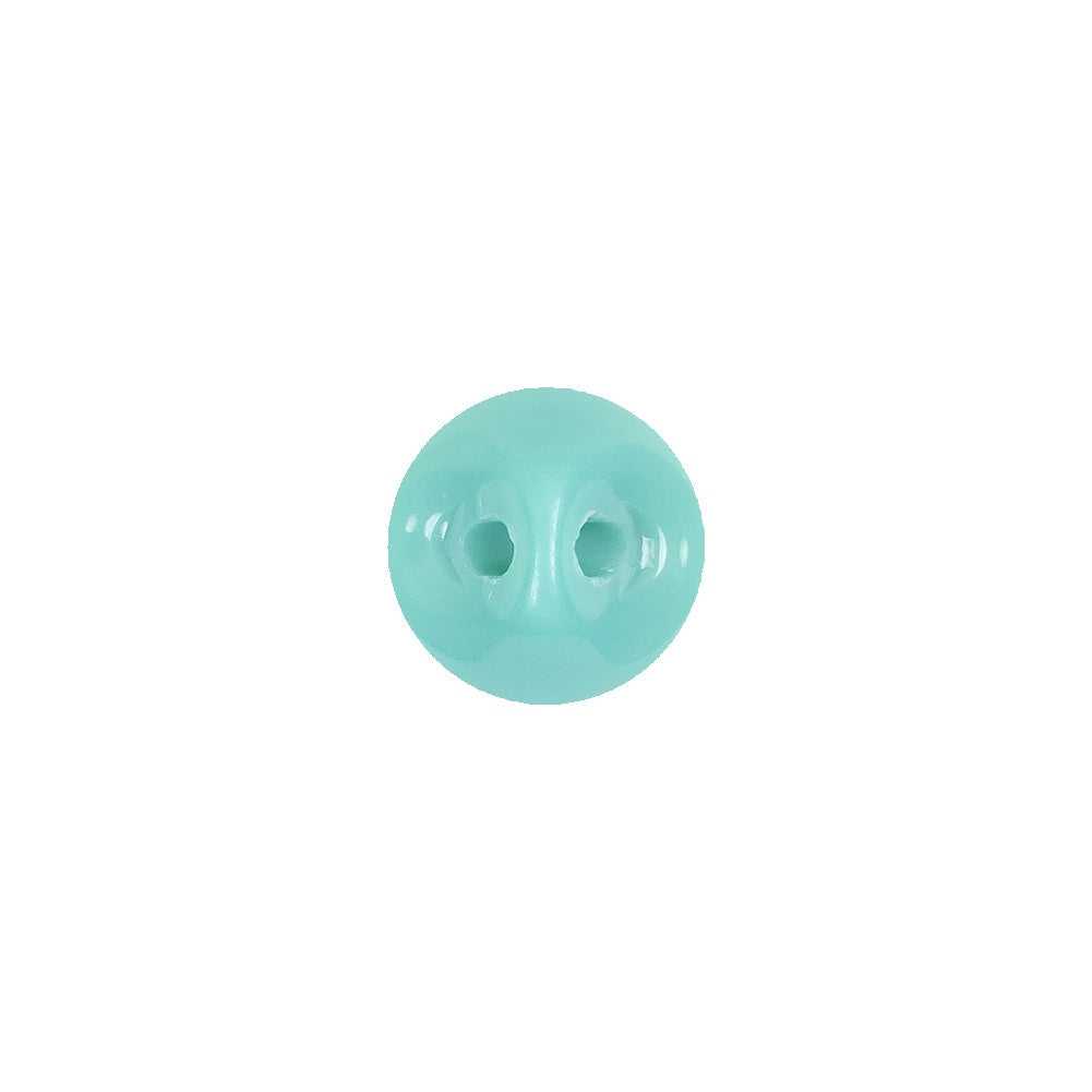 European Blue Green Self Back Glass Button - 18L/11.5mm