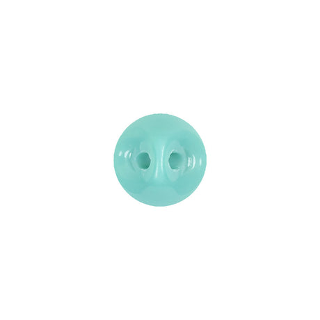 European Blue Green Self Back Glass Button - 18L/11.5mm
