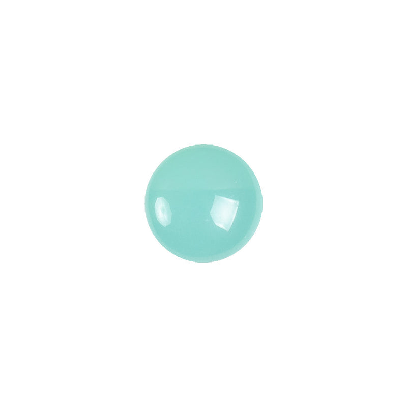 European Blue Green Self Back Glass Button - 18L/11.5mm