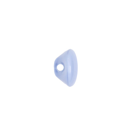 European Periwinkle Self Back Glass Button - 18L/11.5mm