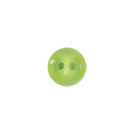 European Green Self Back Glass Button - 18L/11.5mm
