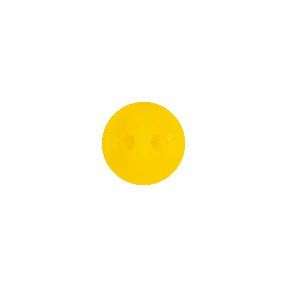 European Yellow Self Back Glass Button - 18L/11.5mm