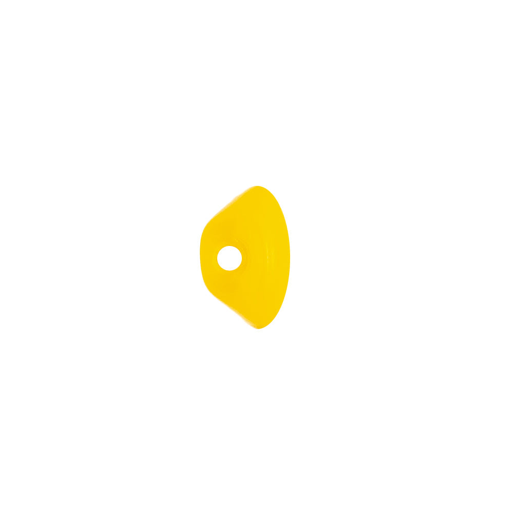 European Yellow Self Back Glass Button - 18L/11.5mm