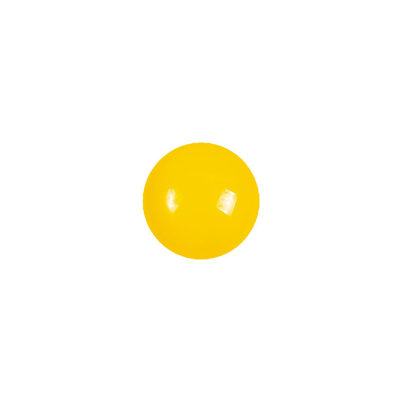 European Yellow Self Back Glass Button - 18L/11.5mm