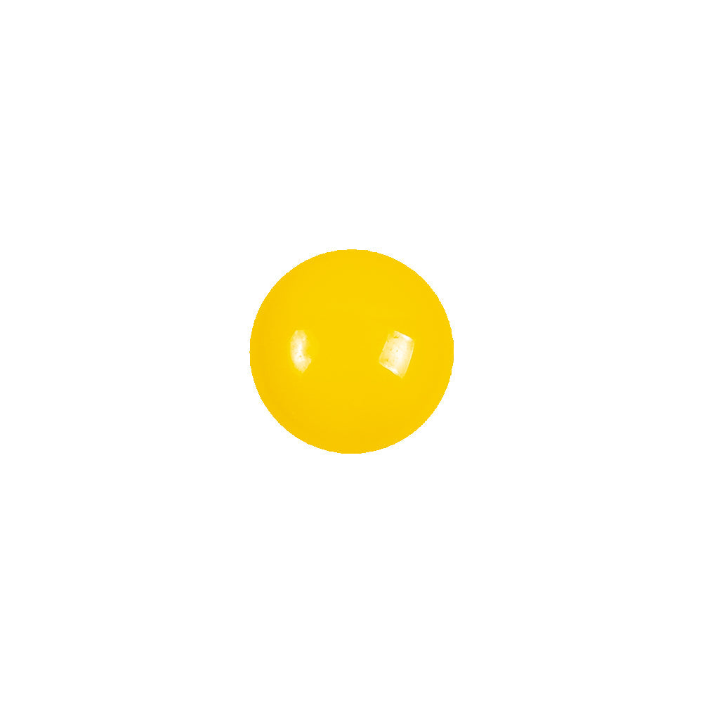 European Yellow Self Back Glass Button - 18L/11.5mm