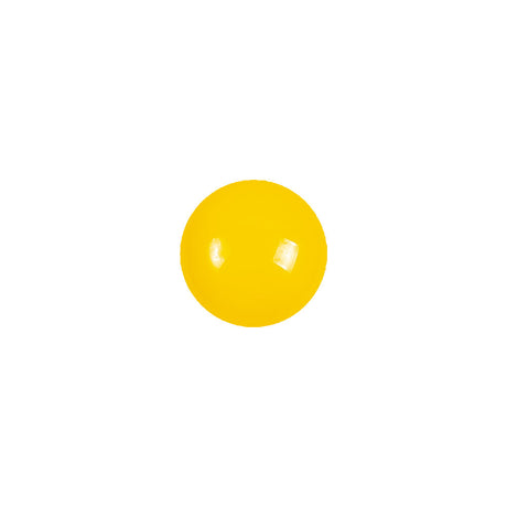 European Yellow Self Back Glass Button - 18L/11.5mm