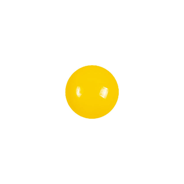 European Yellow Self Back Glass Button - 18L/11.5mm