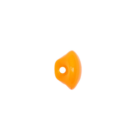 European Orange Self Back Glass Button - 18L/11.5mm