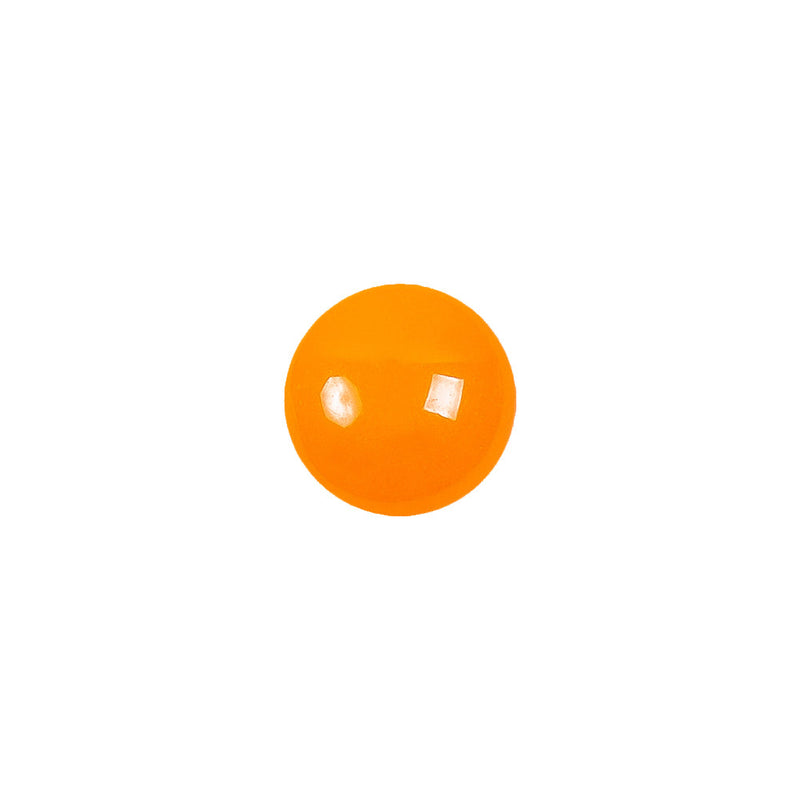 European Orange Self Back Glass Button - 18L/11.5mm
