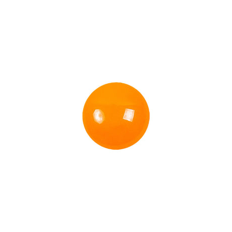 European Orange Self Back Glass Button - 18L/11.5mm