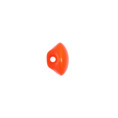 European Red Self Back Glass Button - 18L/11.5mm