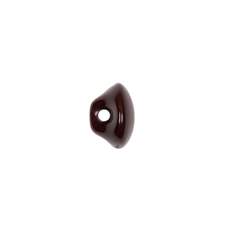European Brown Self Back Glass Button - 18L/11.5mm