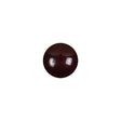 European Brown Self Back Glass Button - 18L/11.5mm