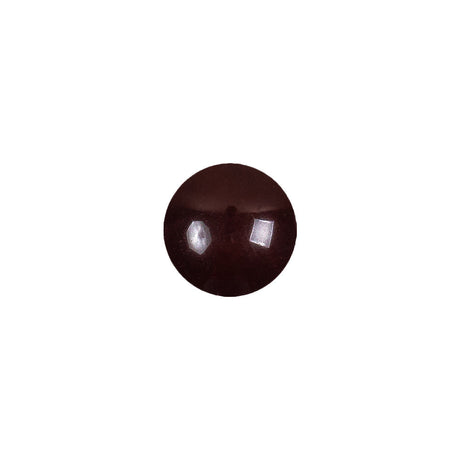 European Brown Self Back Glass Button - 18L/11.5mm