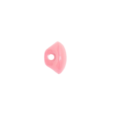 European Dark Pink Self Back Glass Button - 18L/11.5mm
