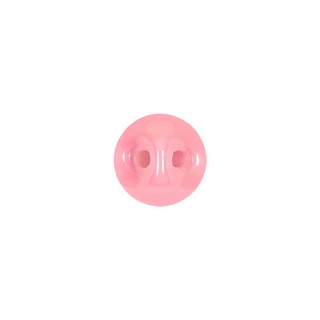 European Dark Pink Self Back Glass Button - 18L/11.5mm