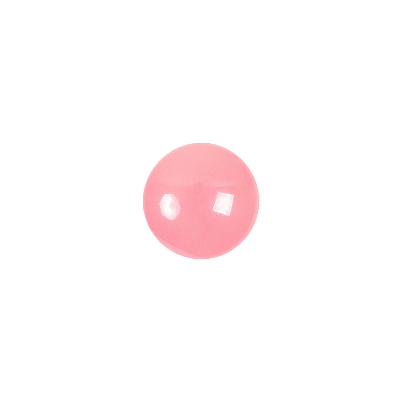 European Dark Pink Self Back Glass Button - 18L/11.5mm