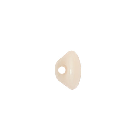 European Beige Self Back Glass Button - 18L/11.5mm