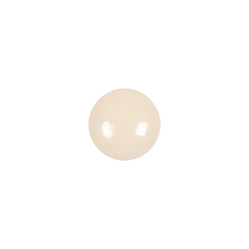 European Beige Self Back Glass Button - 18L/11.5mm
