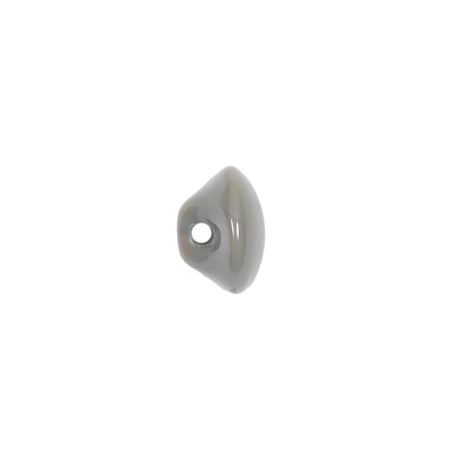 European Dark Gray Self Back Glass Button - 18L/11.5mm