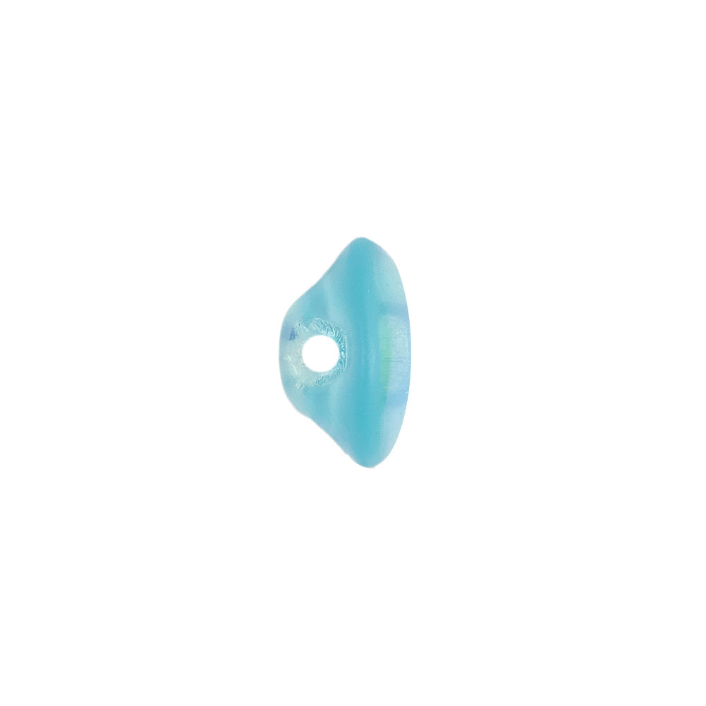 European AB Blue Self Back Glass Button - 20L/12.5mm