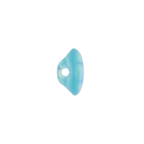 European AB Blue Self Back Glass Button - 20L/12.5mm