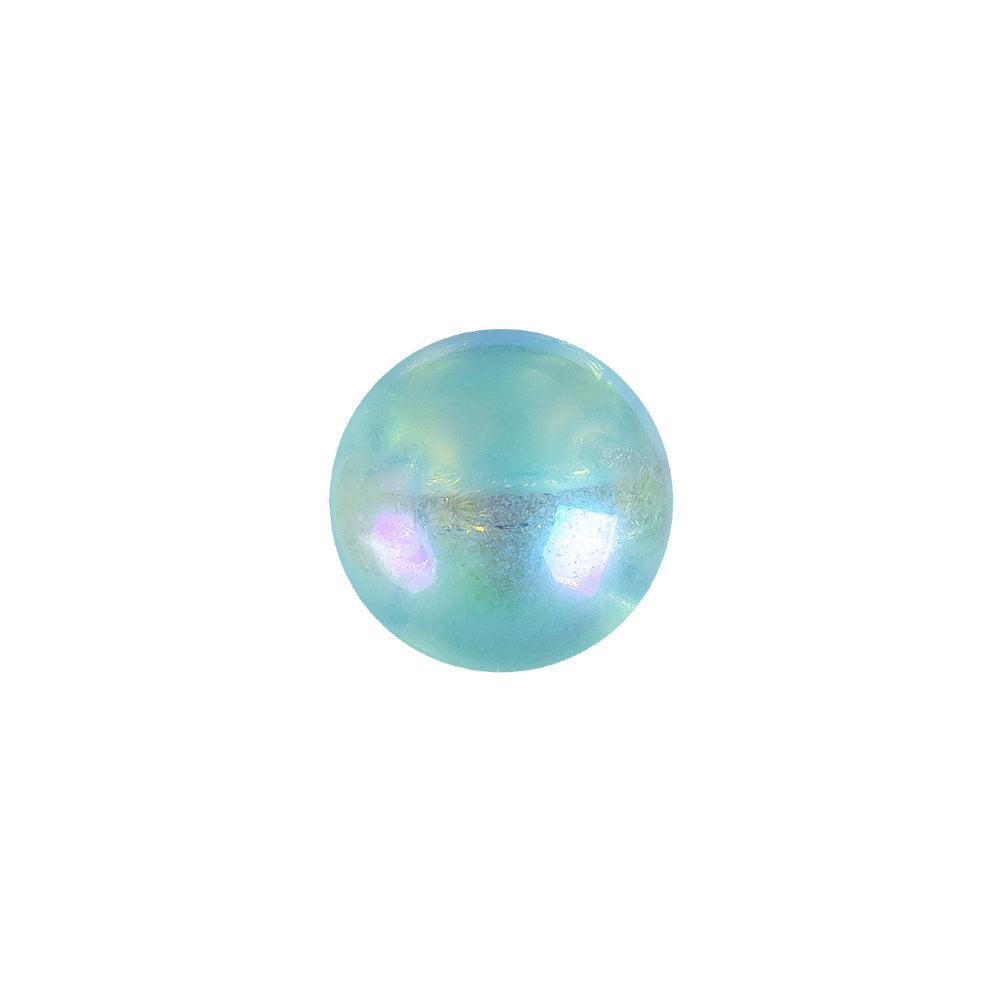 European AB Blue Self Back Glass Button - 20L/12.5mm