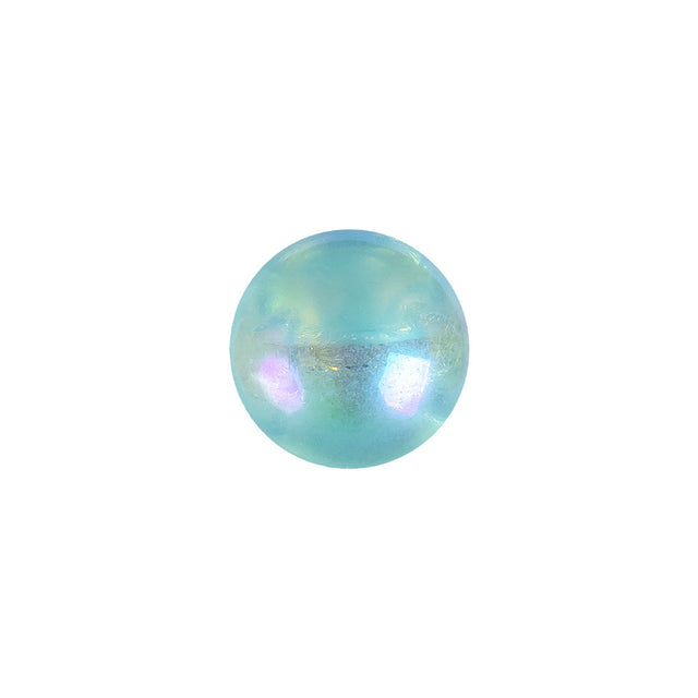 European AB Blue Self Back Glass Button - 20L/12.5mm