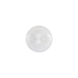 European White Self Back Glass Button - 20L/12.5mm