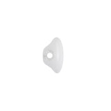 European White Self Back Glass Button - 20L/12.5mm