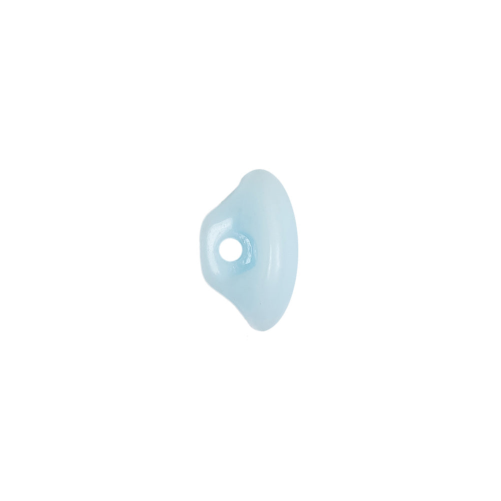 European Baby Blue Self Back Glass Button - 20L/12.5mm