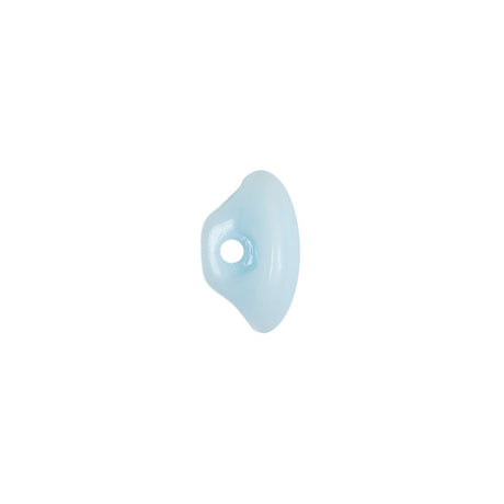 European Baby Blue Self Back Glass Button - 20L/12.5mm