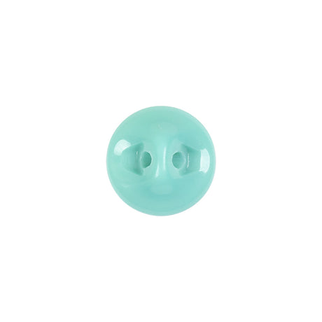 European Blue Green Self Back Glass Button - 20L/12.5mm