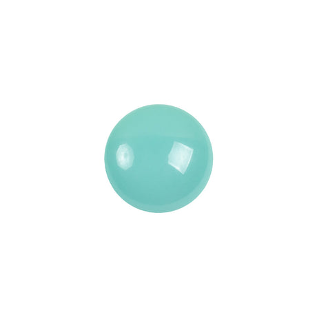 European Blue Green Self Back Glass Button - 20L/12.5mm