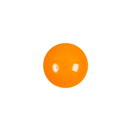 European Orange Half Domed Self Back Glass Button - 20L/12.5mm