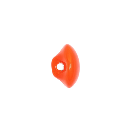 European Red Half Domed Self Back Glass Button - 20L/12.5mm