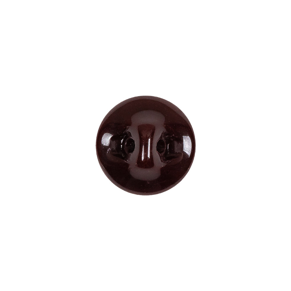 European Brown Half Domed Self Back Glass Button - 20L/12.5mm